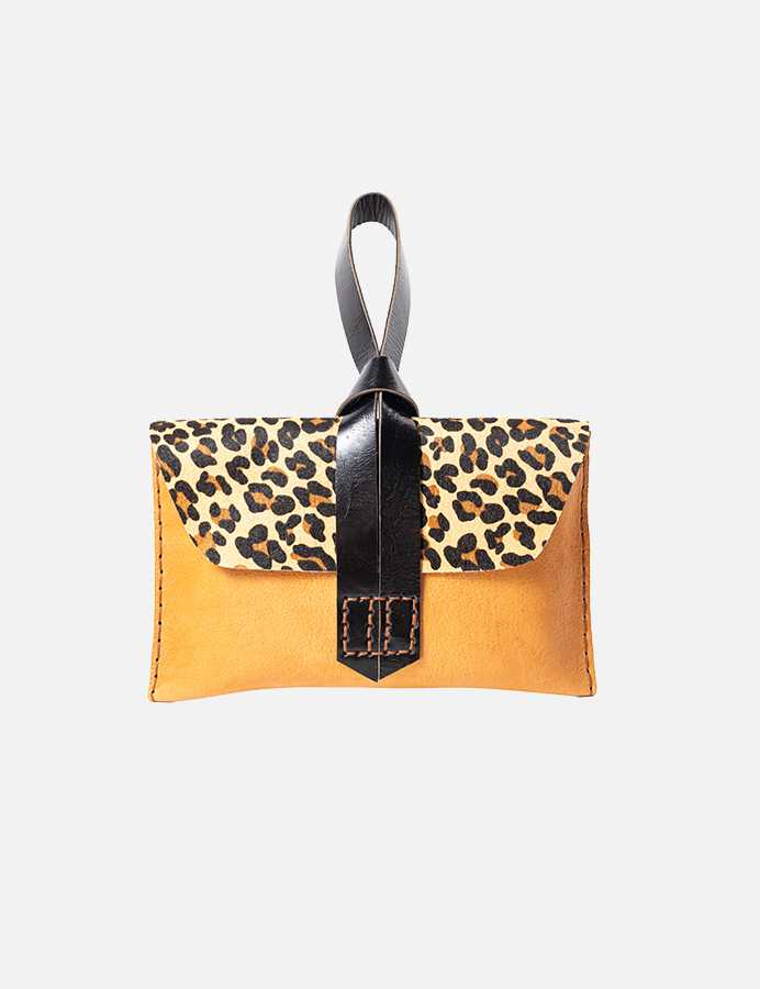 Aitana - Leopard & Natural Leather